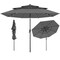 Outdoor 10 Feet Solar Umbrella with LED Lights and Adjustable Tilt for Perfect Shade